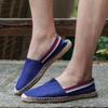 Heißer Verkauf Mode Blau Herren Sommer Schuhe Atmungsaktive Canvas Slipper Schuhe Herren Slip-on Casual Flache Schuhe für Herren Espadrille hombre