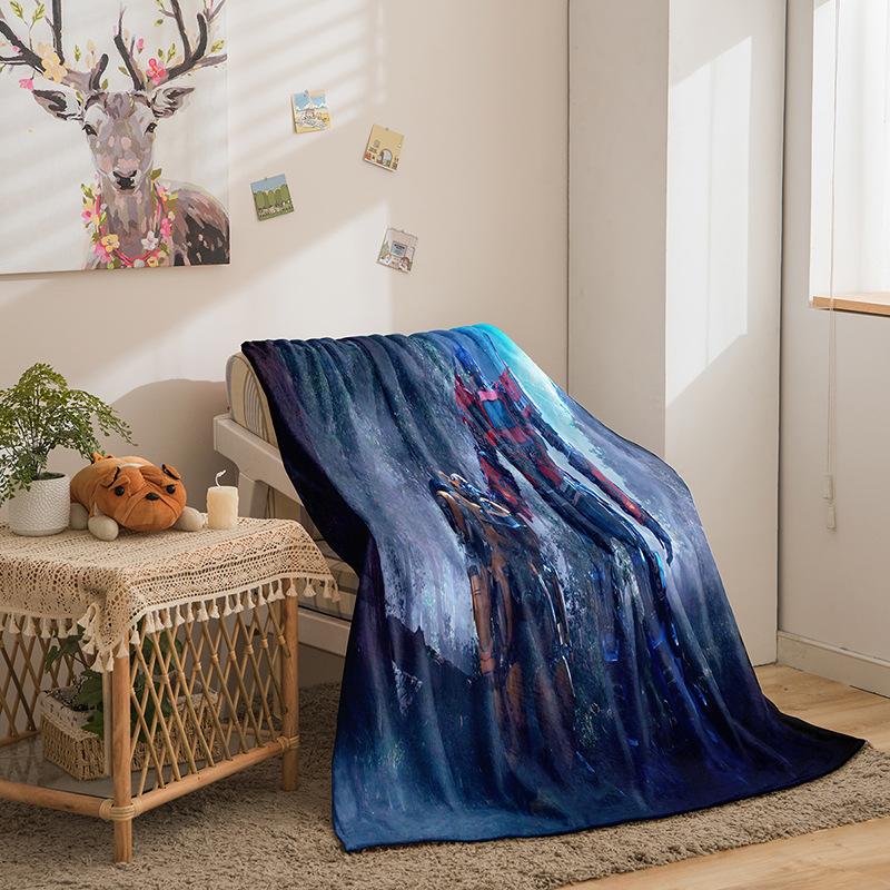 Transformers Series Flannel Blanket 3D Printed Sofa Blanket Thickened Blanket