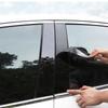 6PCS For Jaguar XE X760 2016 2017 2018-2023 Car Door Decal Pillar Posts Sticker Trim Cover Accessoriea Decoration Glossy Black SS18