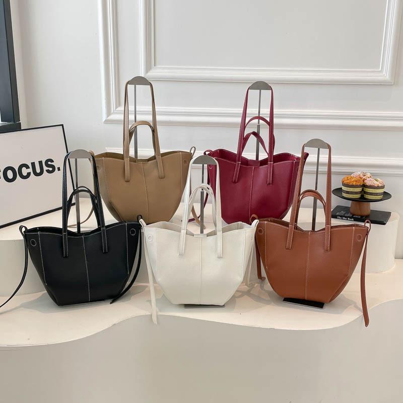 Trend Lychee Pattern Tote Bag Women's Spring Texture Large Capacity Commuting Shoulder Messenger Bag