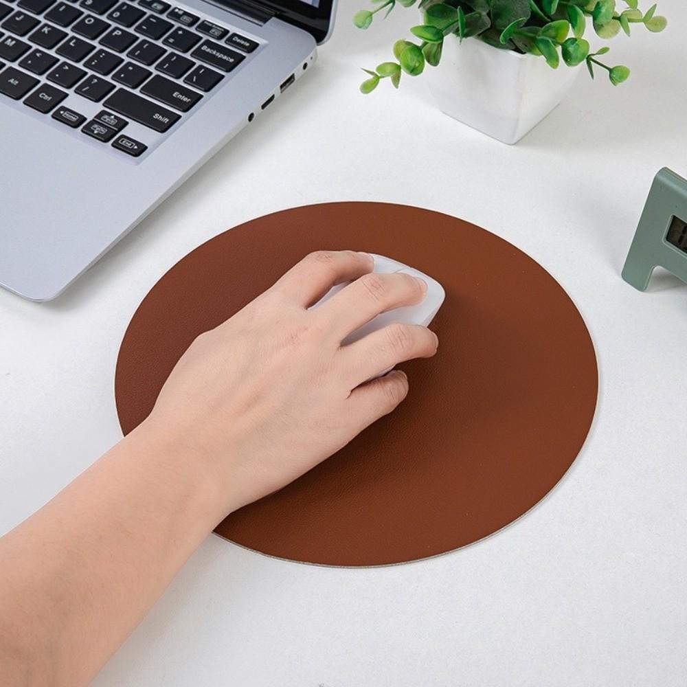 Solid Color Mouse Mat Waterproof Computer Mouse Pad Office Desk Leather Mouse Pad