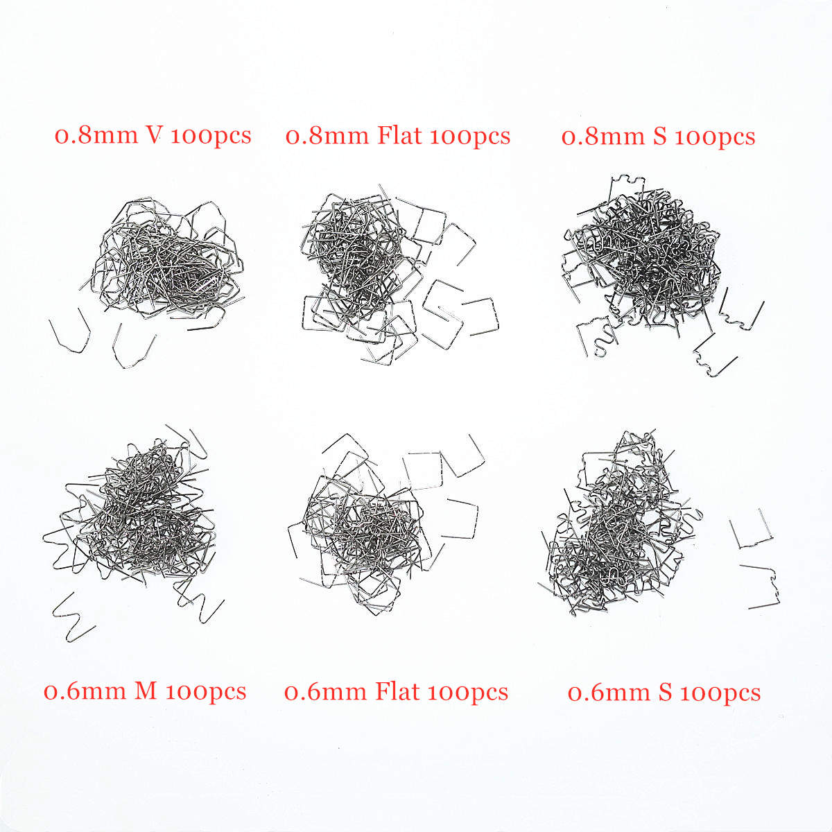 

Нержавеющий кронштейн для горячих степлеров для ремонта автомобильного бампера, пластиковой сварки 600pcs(100pcs Each)