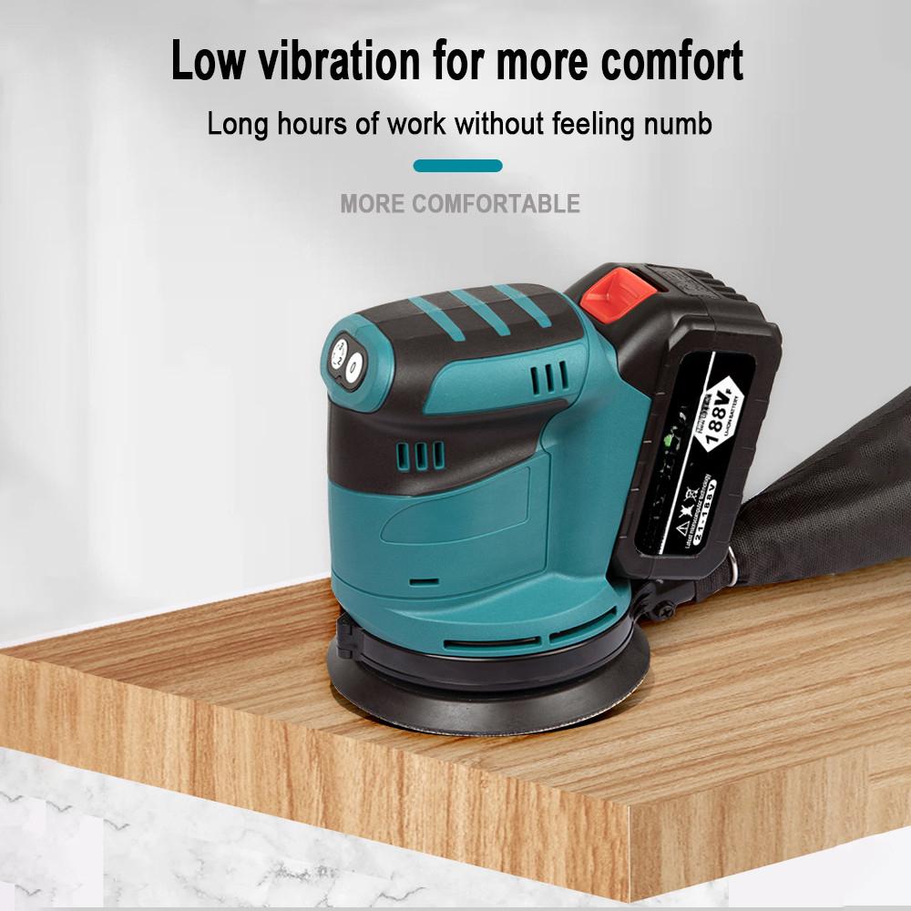 24000RPM 6 Gears Wood Rounter Machine for Wood Polisher Cordless Orbital Sander Electric Random Orbital Sander