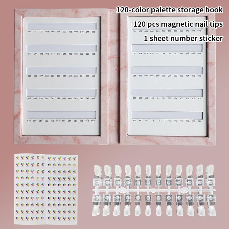 120/180 Цветов Магнитная Книга-Дисплей для Наконечников Накладных Ногтей Книга для Хранения Лака для Ногтей Книга-Показатель Стилей Ногтей С Инструментами для Накладных Ногтей A розовый