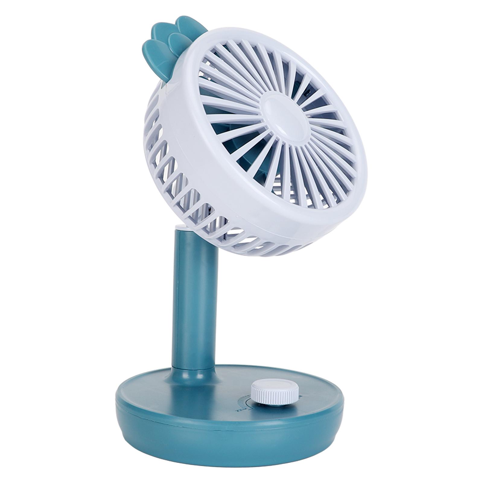 Small Desk Fan USB   1200mAh   Angle Speed Ergonomic Quiet Desktop Fan for Family   School