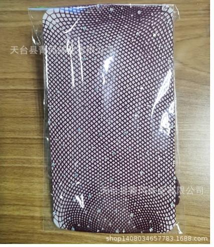 Fashion Shiny Rhinestone Diamond Thigh Women Black Night Stockings Sexy Mesh Fishnet Pantyhose Pantyhose Lingerie Hosiery