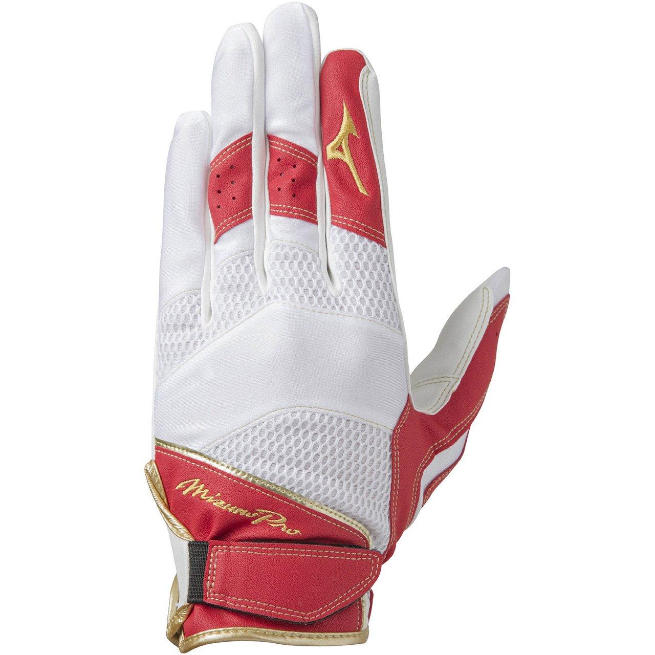 

Mizuno Pro MP Defensive Gloves 1EJED211 62 Right Hand L (Right Hand) White/Red (26-27cm)