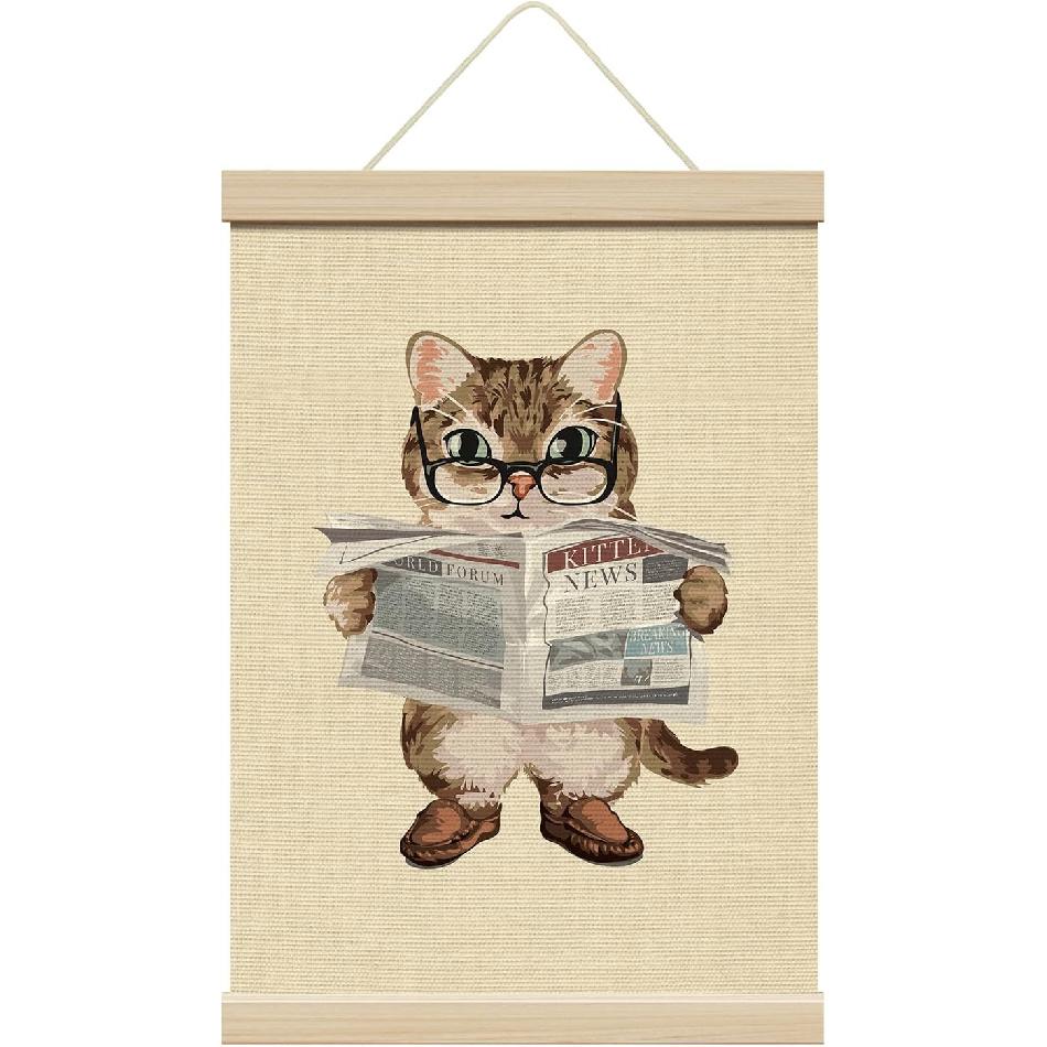 ZEDEV Dinosaur Wall Decor, Poster Hanger with Wood Frames 12x16 Inches, Dino Educational Canvas Wall Art, Artwork Hanging Kit for Boy Toddler Room