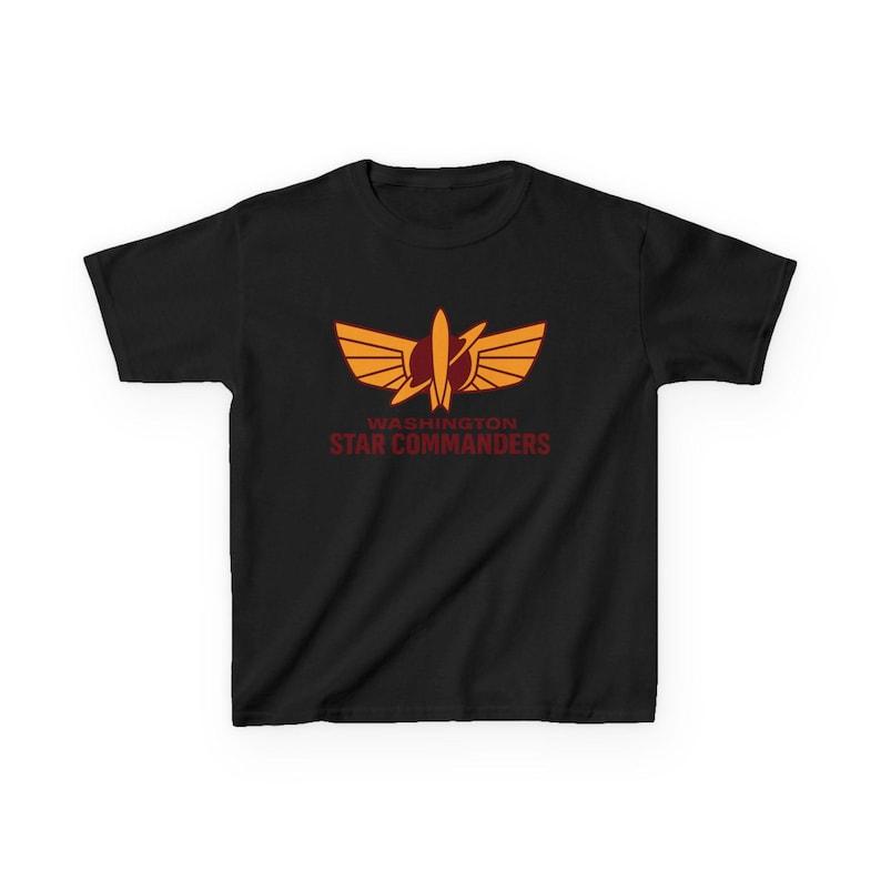 WASHINGTON STAR COMMANDERS Kids Tee - Commanders Pro Football Buzz T-Shirt - Disney Parks Disney World Disneyland Trip Cotton Graphic Tee 140
