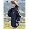 Camel (CAMEL) outdoor single-layer assault jacket for men and women, hard shell rainproof single flush travel jacket