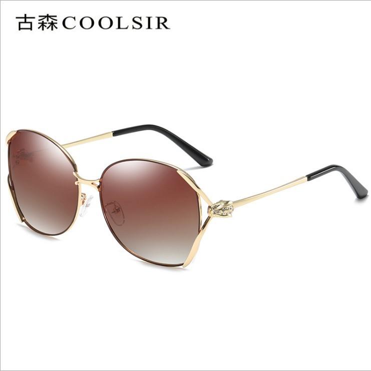 Sunglasses Women's Metal Polarized Sunglasses Anti Ultraviolet Anti Glare Polarized Driving Sunglasses