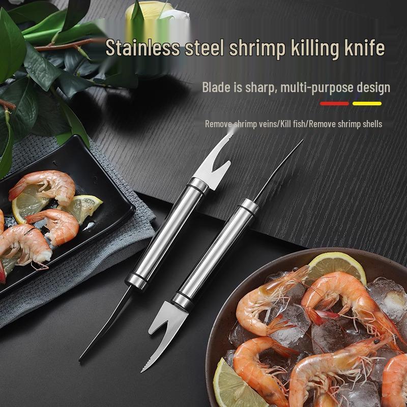 Multifunctional Stainless Steel Shrimp Deveiner and Fish Gutting Knife