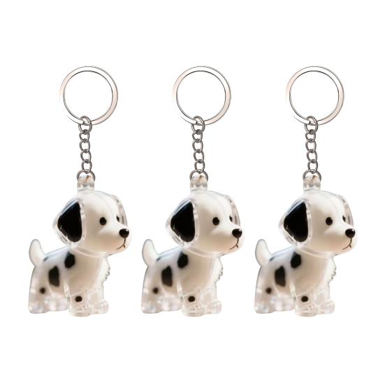 Dog Hair Storage Bottle Pet Memorial Keychain Transparent Hair Locket