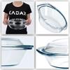 Plat à gratin - kadax - ovale 2.9l - verre résistant à la chaleur - couvercle inclus - design contemporain