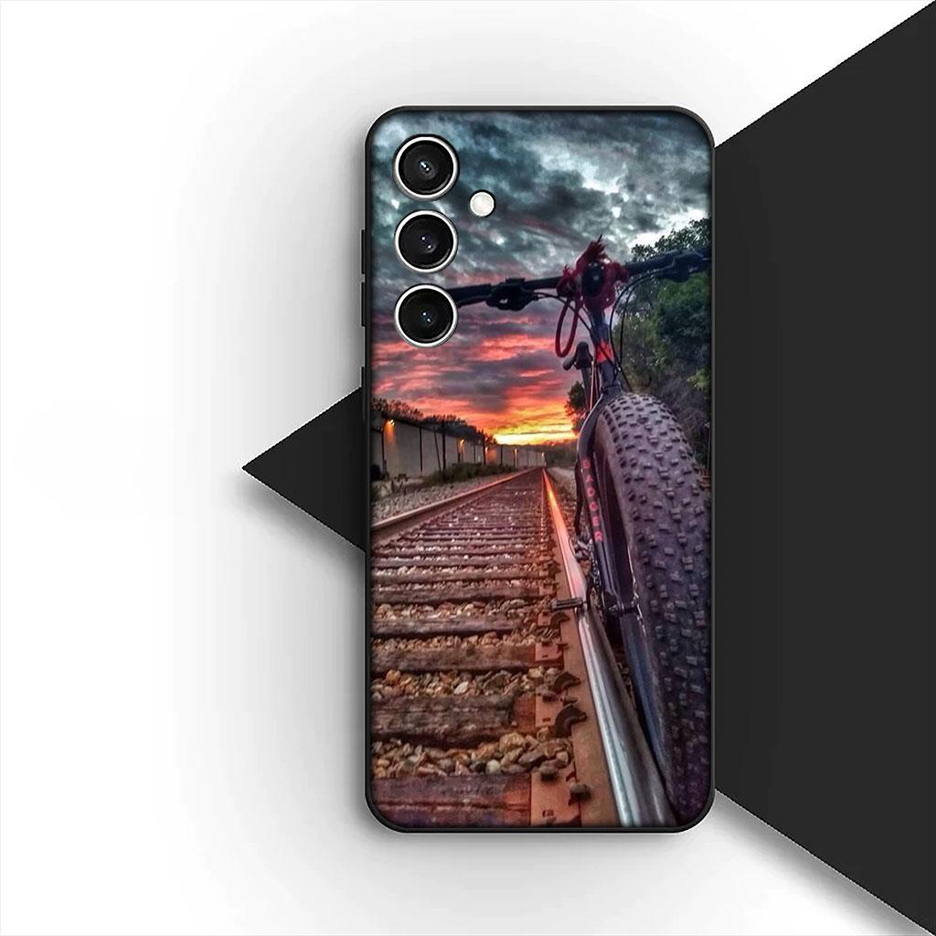 Art Mountain Bike Cycling Silicone Phone Cover for Motorola Moto Edge 70 60 Fusion NEO Pro G Stylus G56 G96 G04 G05 20 Soft Case