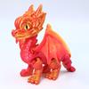 3D Printed Flying Dragon Statue Western Devil Dragon Joints Movable Simulation Eyes Pet Ornaments Office Desk Decor Handicrafts