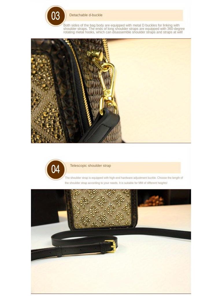 2025 Hong Kong Diamond-Studded Princess Diana Luxury Handbag - Women's Versatile, Fashionable Small Bag