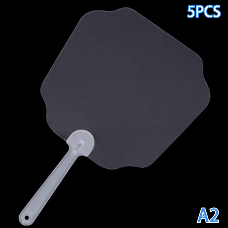 5Pcsmini Transparent Blank Fan Children Diy Blank Hand Fan Stage Performance Hand Fan Decor For Diy Craft Make Hand Graffiti Fan