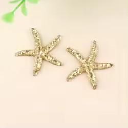E-Commerce Firm Sale 40mm Flatback Resin Cabochons Large Starfish Design with Artificial Sea Theme for Souvenirs