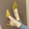 Oneword Flat Sandals For Women With Velvet Upper And Pointed Toe For Summer Casual Wear