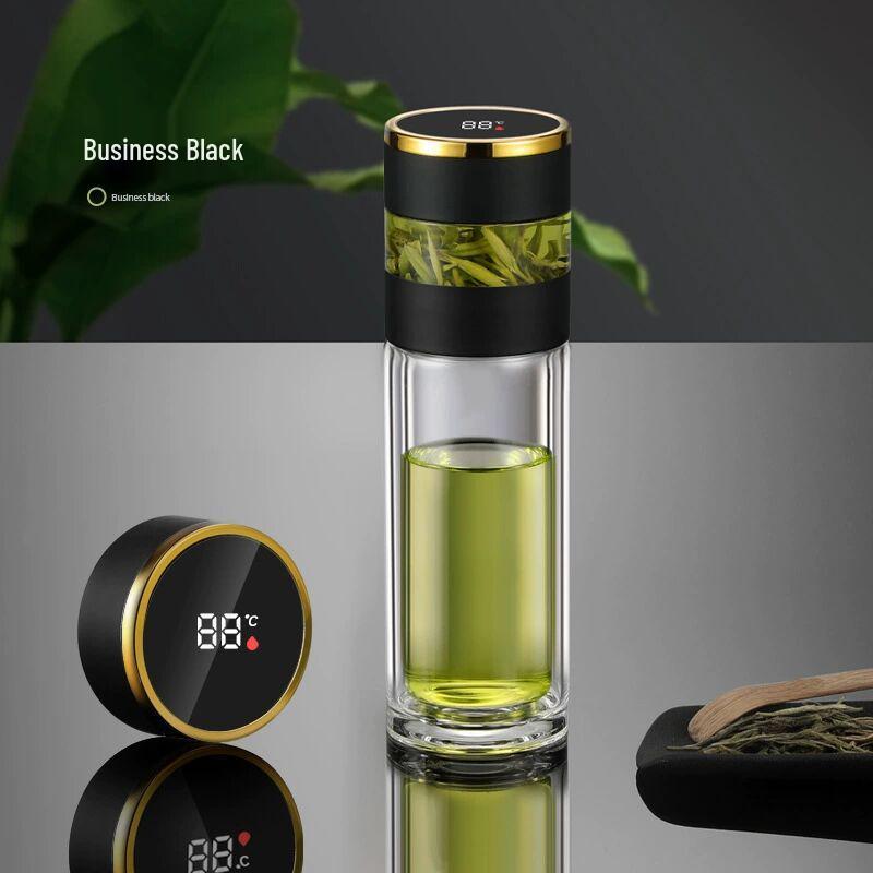 316 Stainless Steel Insulated Smart Cup with Tea-Water Separation, Double-Layer Vacuum, Custom Business Gift Logo