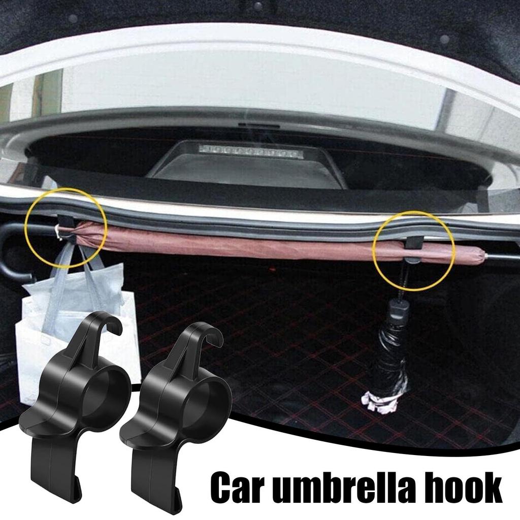 Car Umbrella Hook 2 Pieces Vehicle Bag Hanger High Load-Bearing Umbrella Hook for Van RV Automotive Road Trip Camping Travel