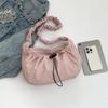 Women Drawstring Satchel Bag Adjustable Strap Leisure Sling Bag Large Capacity Cloud Drawstring Hobo Bag Female Daily Bag