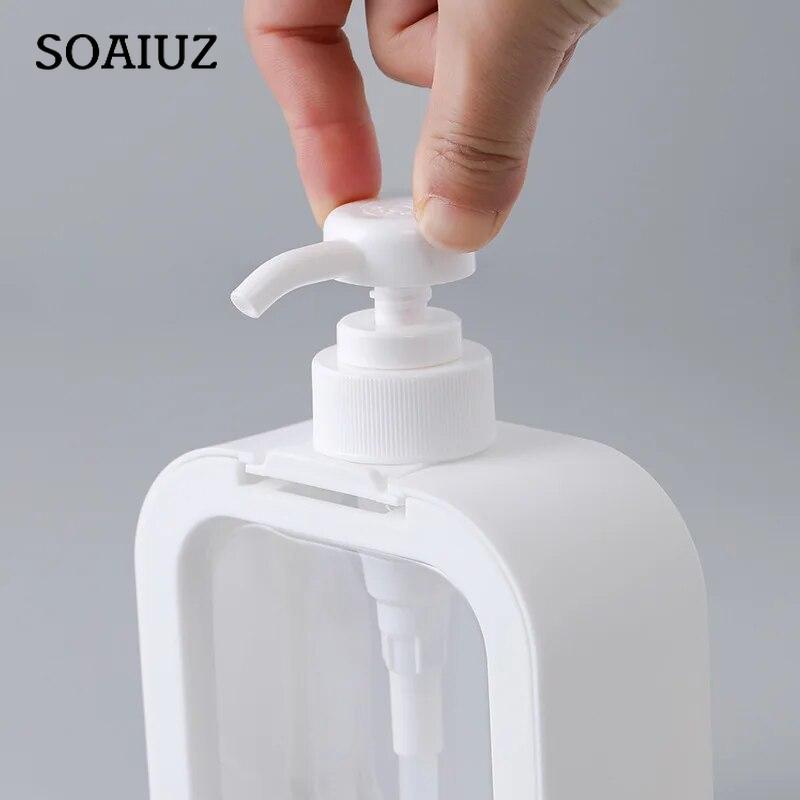 Soap Dispenser White Liquid Lotion Hand Pump Soap Dispenser Refillable Shampoo Bottle Plastic Bathroom Lotion Bottle