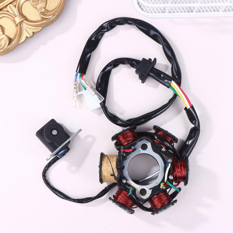 6 Poles 5 Wires Half Wave Ignition Stator Magneto for Gy6 50cc 70cc 90cc 110cc 125cc ATV Quad Pocket Bike Go Kart Full Wave