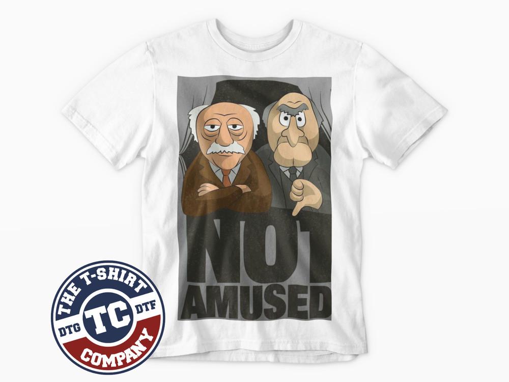 

Statler Waldorf T-Shirt Not Amused Tee Funny Cool Retro Muppet 80s 90s UK Unisex T-Shirt L
