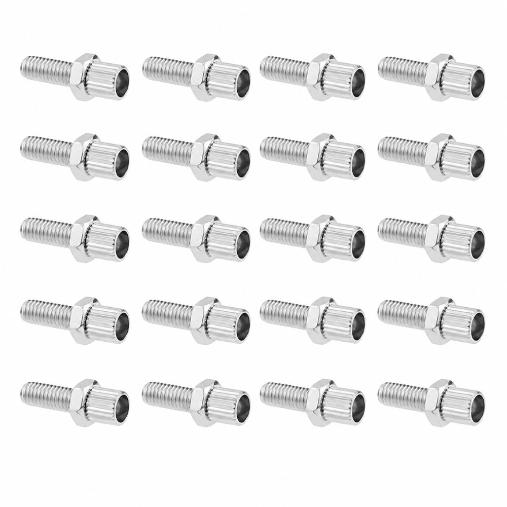20pcs M6 Thread M6 Brake Cable Adjuster Silver Bike Barrel Adjuster Bolt  Cable System Setup