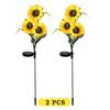 Solar Lights Outdoor Garden Decor 3 Heads Sunflower Light Waterproof Outdoor Lamp Auto ON/Off Decorative Lights for Garden Patio