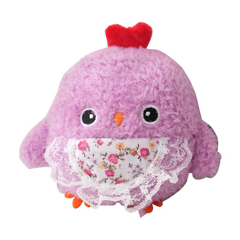 Chicken Cartoon Theme Plush Toy Backpack Pendant Cute Keyring Decoration Gift