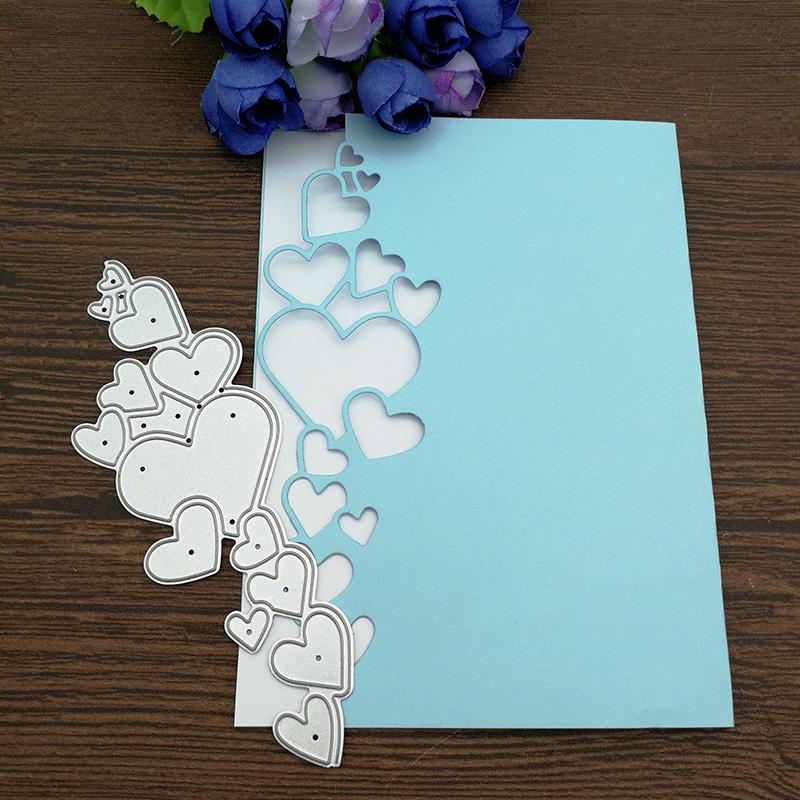 Buy Heart Lace Edge Frame Metal Cutting Dies Stencils Scrapbooking ...