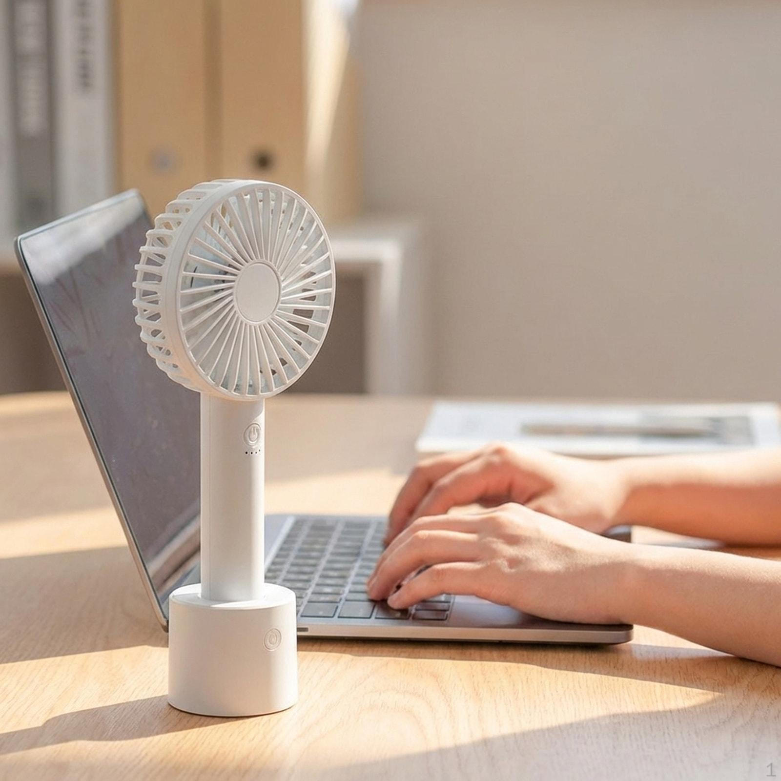 

Electric USB Fan Portable Mini for Outdoor Camping Travel Commuting Home белый