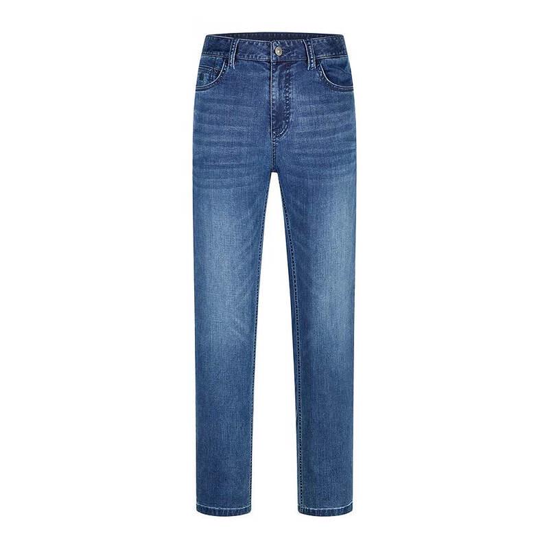 Youngor Men's Dark Blue Hemp Jeans