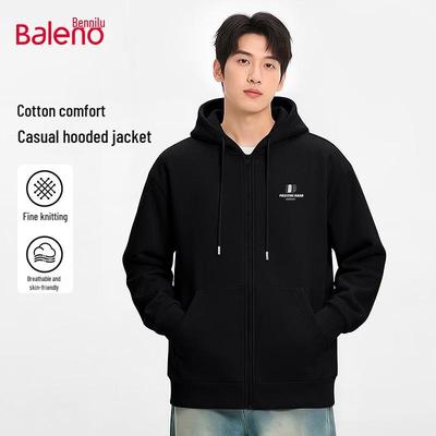 Baleno Men's Casual Zipper Hooded Sweatshirt