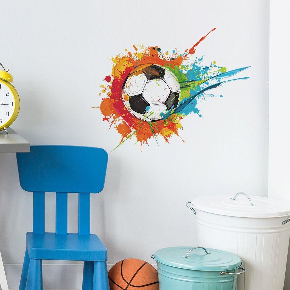 

DIY Wall Mural Self-adhesive Wall Art Accessories Soccer Decals Home Decor 1