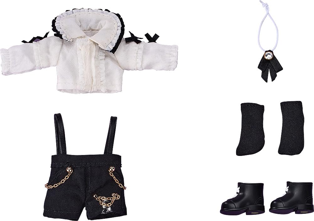 

Nendoroid Doll Outfit Shorts with Suspenders Set Set (White & Black)