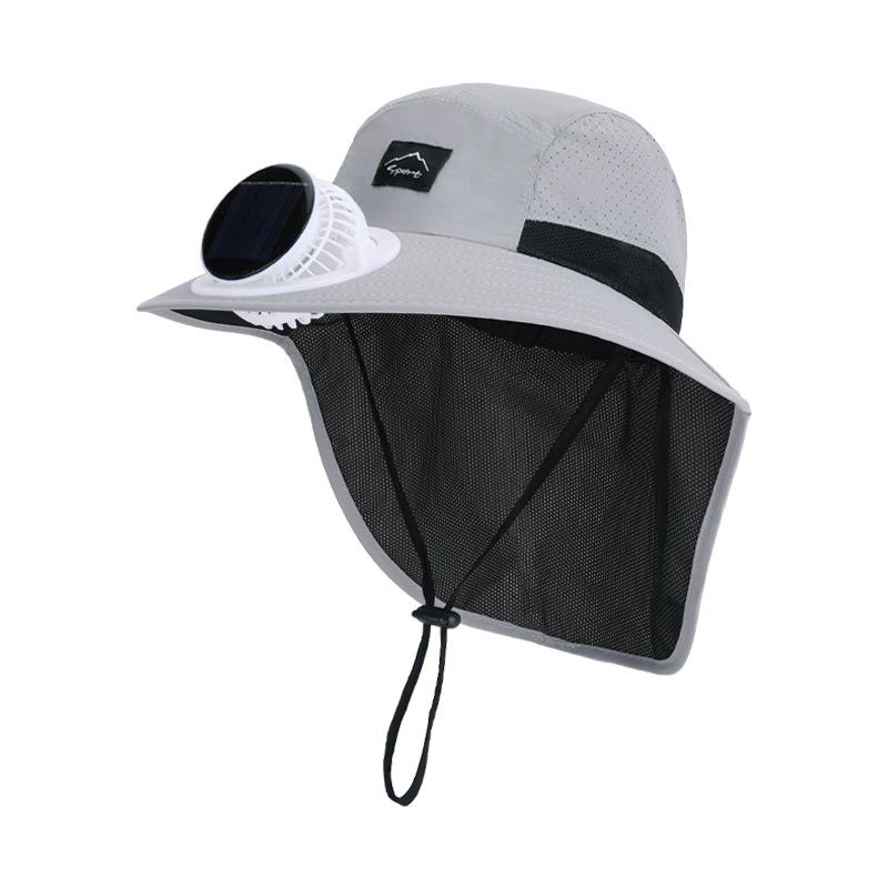 Children's hat summer solar fan hat big eaves shawl sun protection sun hat outdoor travel breathable bucket hat