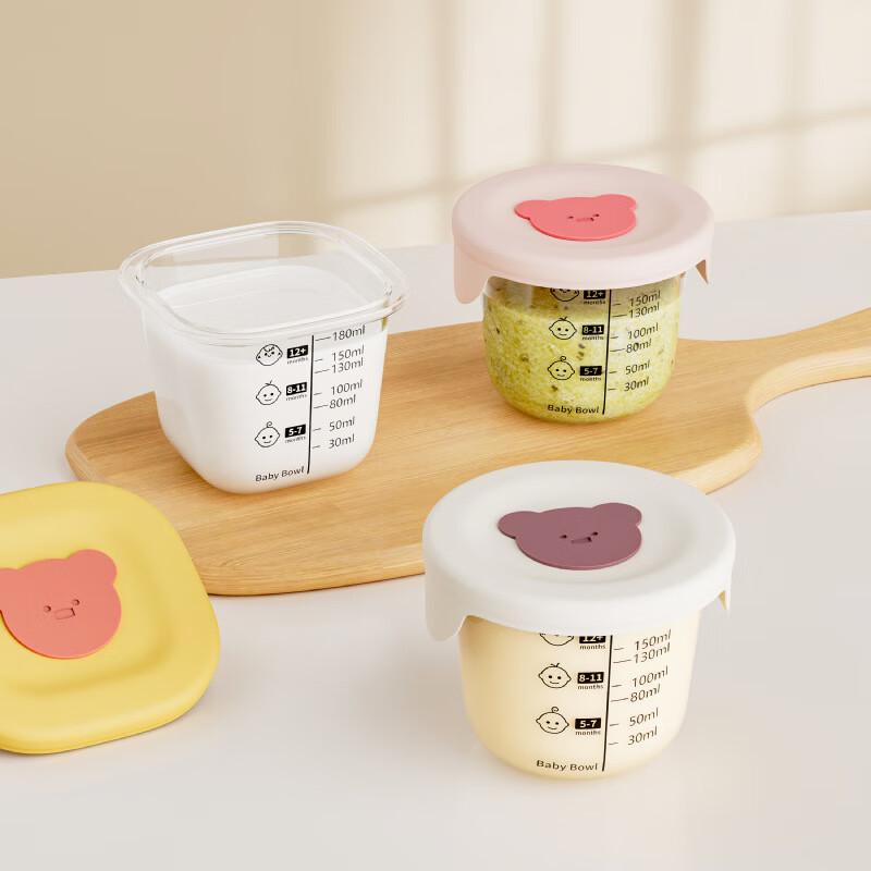 Changbaosen 240ml Glass Baby Food Bowl 5-Pack