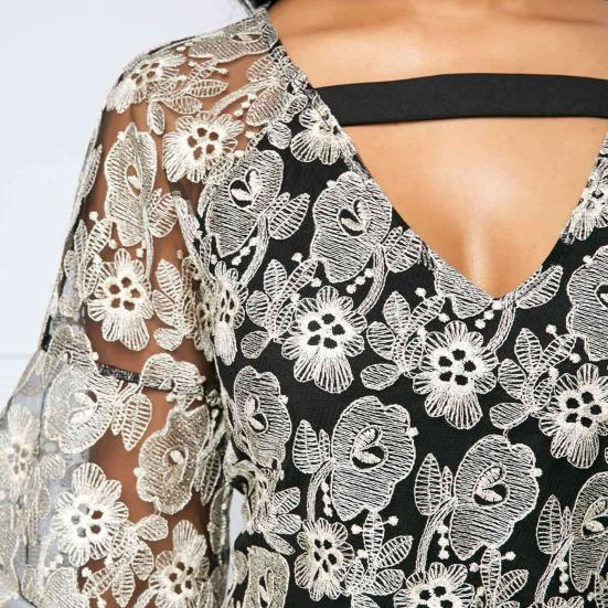 Dámské spodničky společenské šaty velké velikosti Krajka Patchwork Dámské volánky Vidět korýtkové šaty na večerní párty