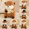 Adorable Capybara Plush Toy With Scarf And Hat Soft Pp Cotton Stuffed Animal