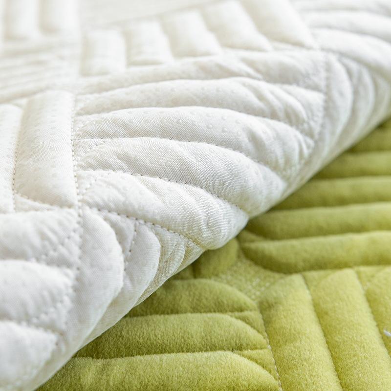 Plüsch Sofakissen Herbst und Winter Milch Samt Kissen Winter Webmuster Rutschfester Sofaüberwurf Kissenbezug Stoffhandtuch