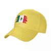 Baseballpet HET ZIT IN MIJN DNA Mexico Vlag Mexicaanse Fans Embleem Coole Fans Wilde Zonneklep Met Klep Verstelbaar Buiten Caps Unisex Dames
