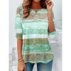 Round Neck 3D Printed Top Colorful Fashionable Casual Long Sleeved Women's T-shirts