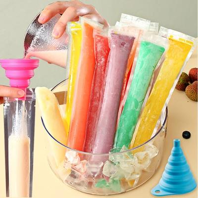 10pcs Disposable Ice Popsicle Mold Bags Bpa Free Freezer Tube with Zip Seals Yogurt Ice Cream Sticks Juice Fruit Smoothies Bag