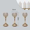 Nordic Candlestick Ornaments, Golden Light Luxury Crystal Home Living Room Table Decoration, Romantic Feather Candlestick New Product