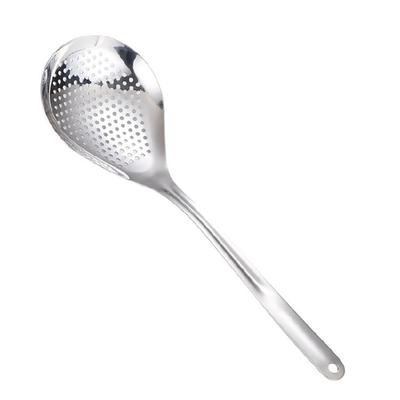 Household Dumplings Ladle Long Handle Pepper Colander Heavy Duty Food Strainer Spoon for Frying & Cooking