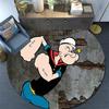 Popeye the Sailor3 Round Area Rug,Carpet Rug for Living Room Bedroom Sofa Playroom Decor,Non-slip Floor Mat